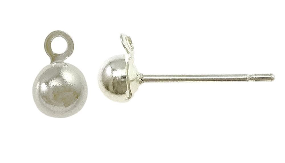 STORPACK! 50st Örhängen öron stift studs med ögla inkl. bakstycken