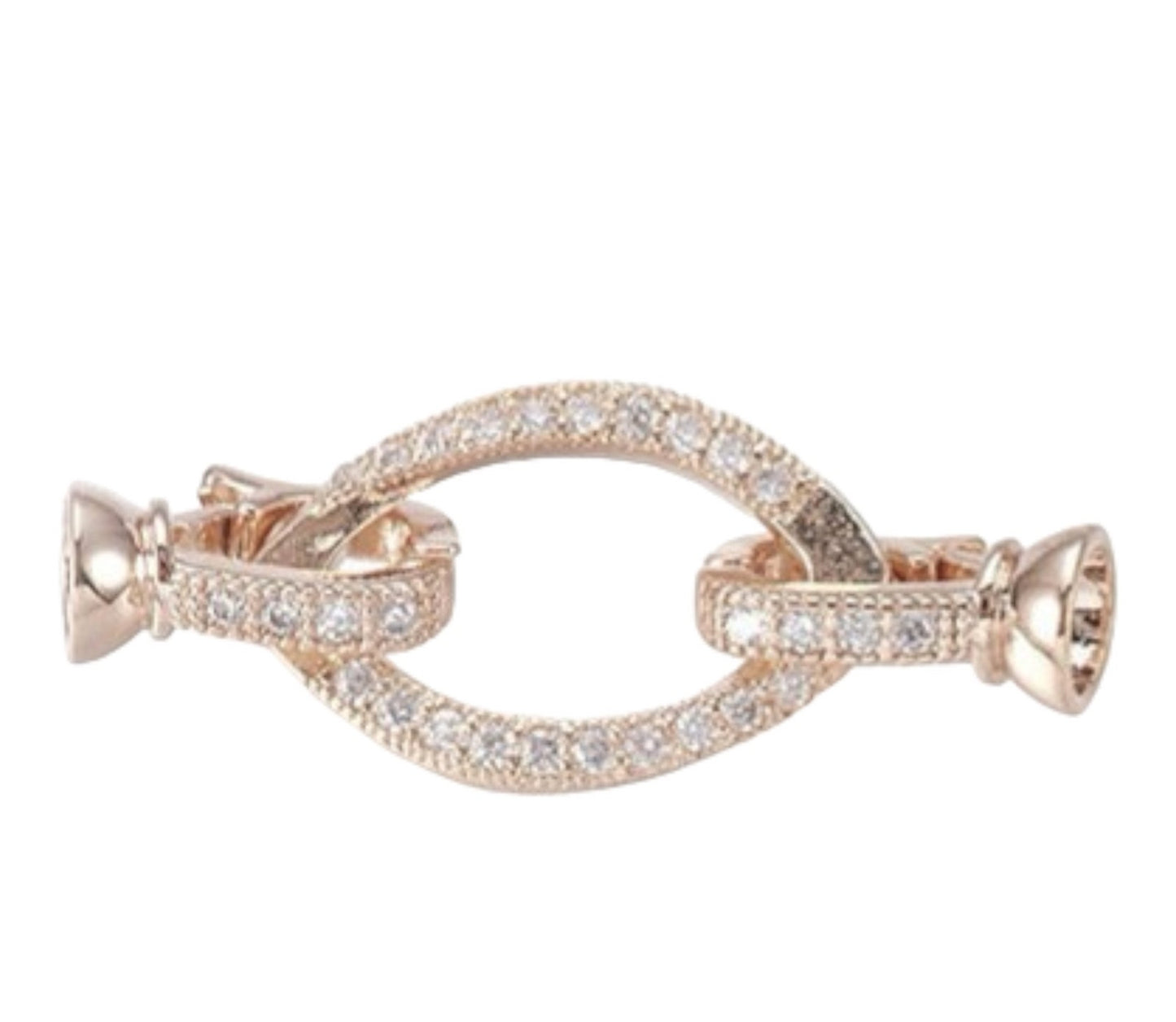 Vackert ovalt lås cubic zirconia - 1st