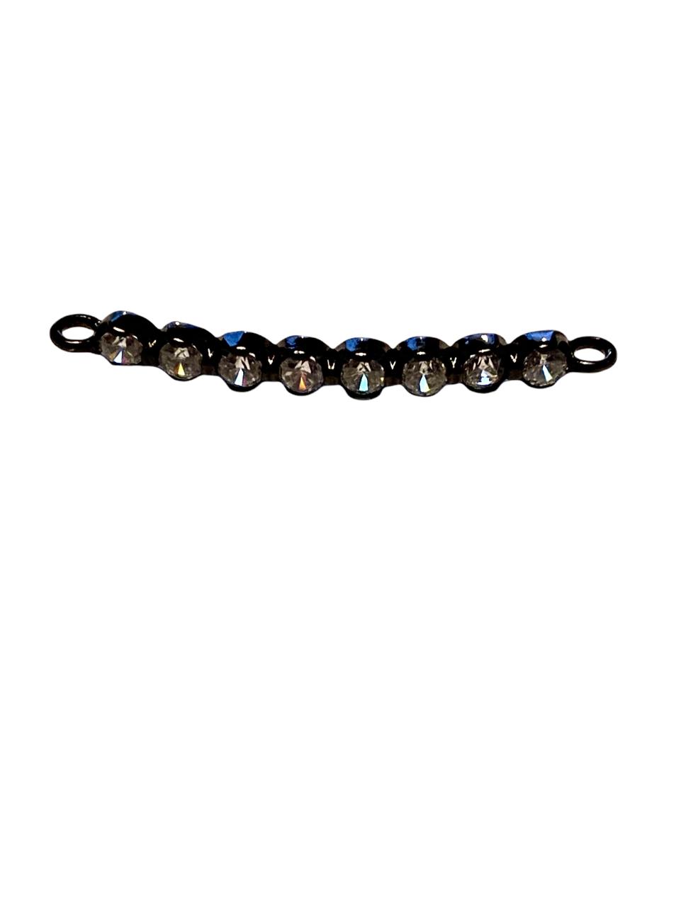 Vacker strass connector länk cubic zirconia -1st - svart