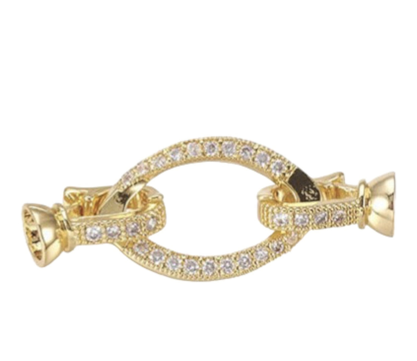 Vackert ovalt lås cubic zirconia - 1st