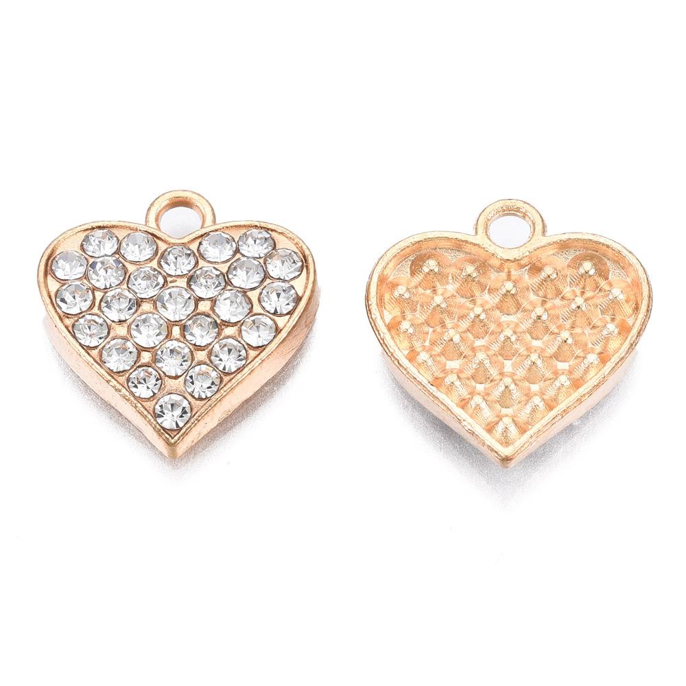 1st strass hjärta hänge berlock