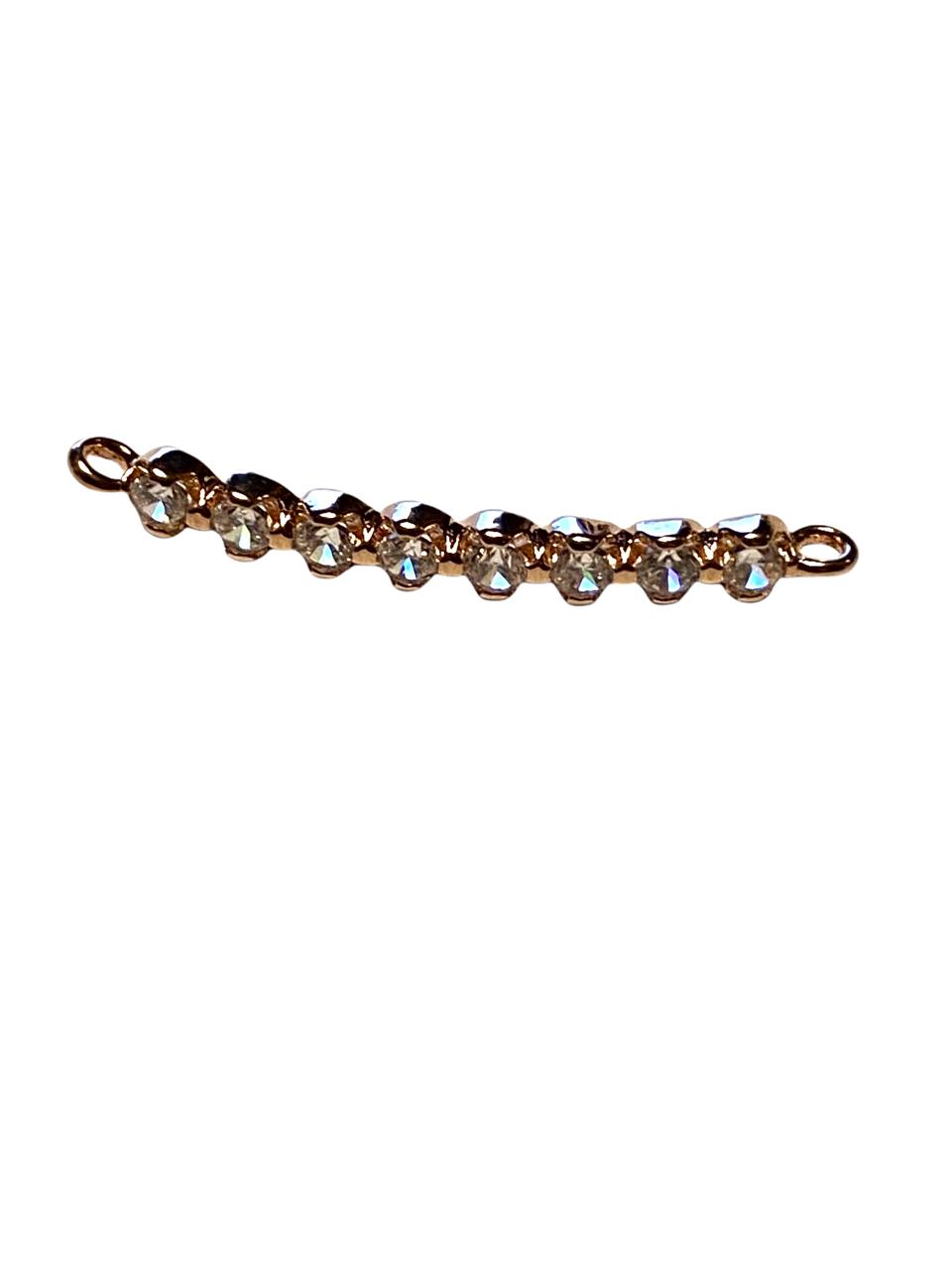 Vacker strass connector länk cubic zirconia -1st - rosé