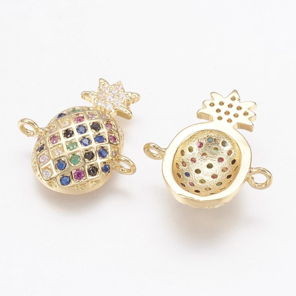 Vacker ananas connector länk cubic zirconia -1st