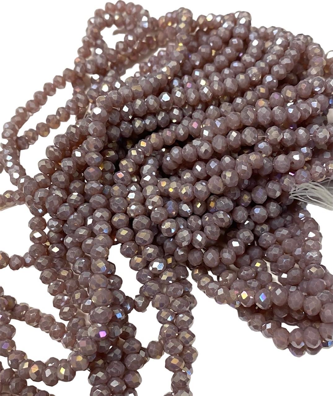 Facetterade abacus 4mm glaspärlor