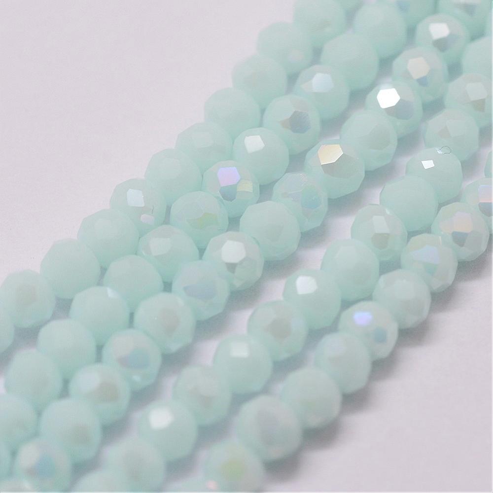 ca 145st facetterade abacus glaspärlor rondeller 2mm