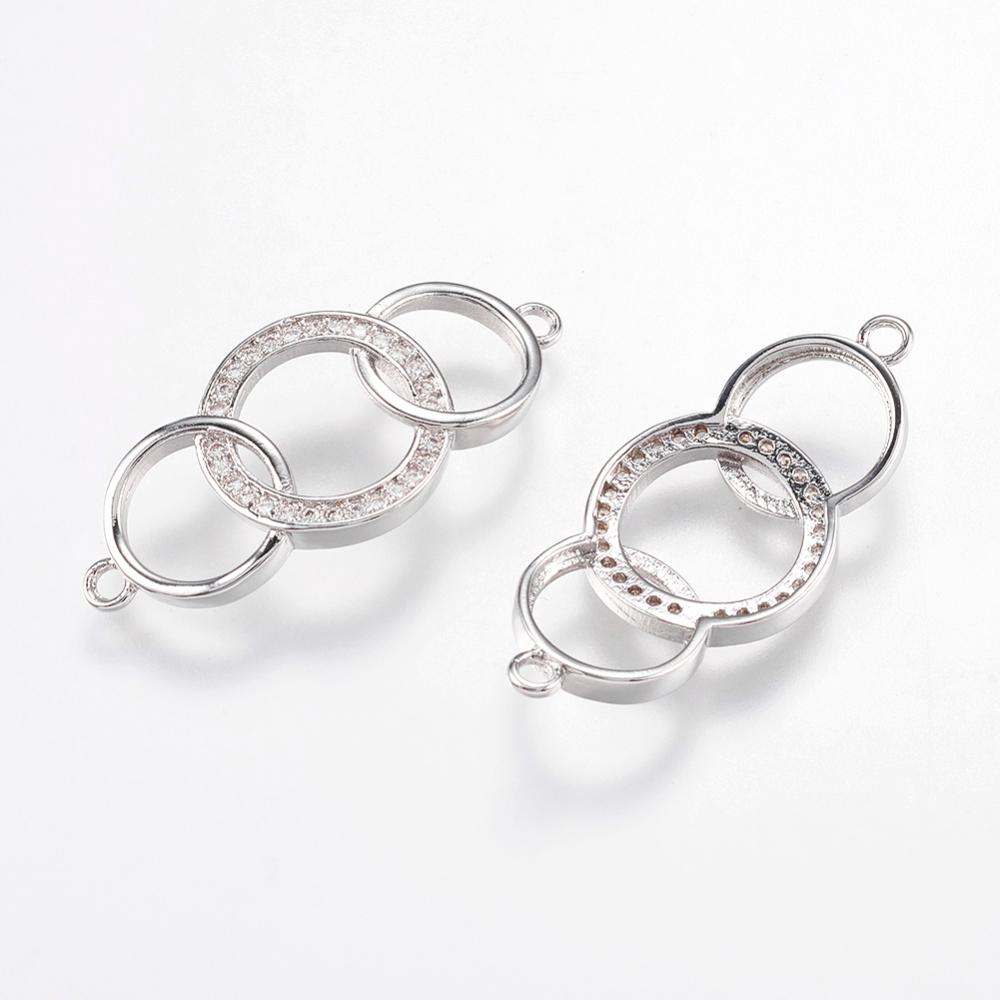 Vacker strass connector länk cubic zirconia -1st