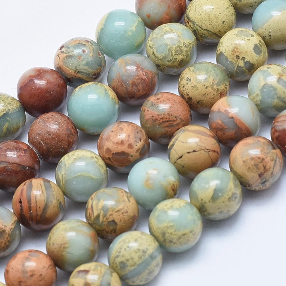 Aqua Terra Jaspis 8mm - hel sträng