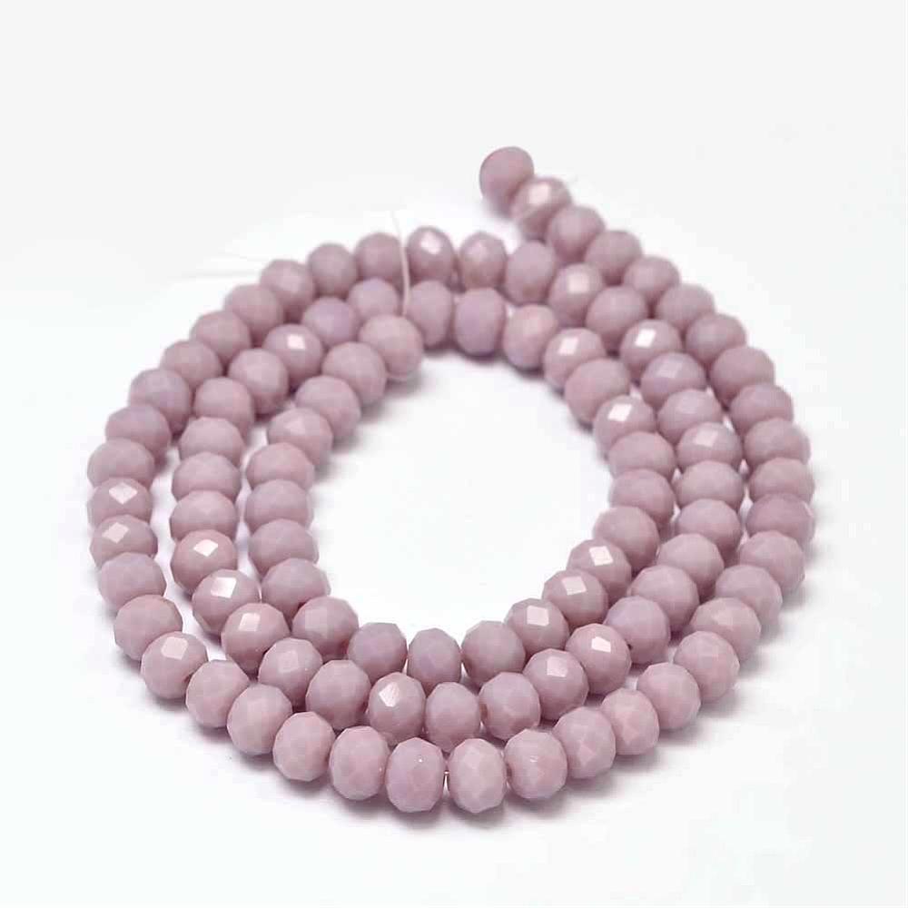 Hel sträng facetterade abacus 6mm glaspärlor tistel