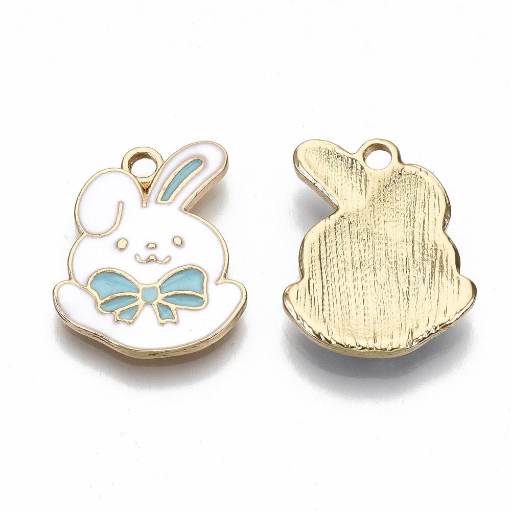 1st söt kanin - emaljerat hänge berlock