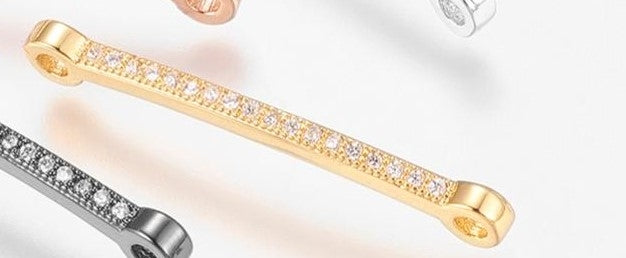 Vacker strass connector länk cubic zirconia -1st