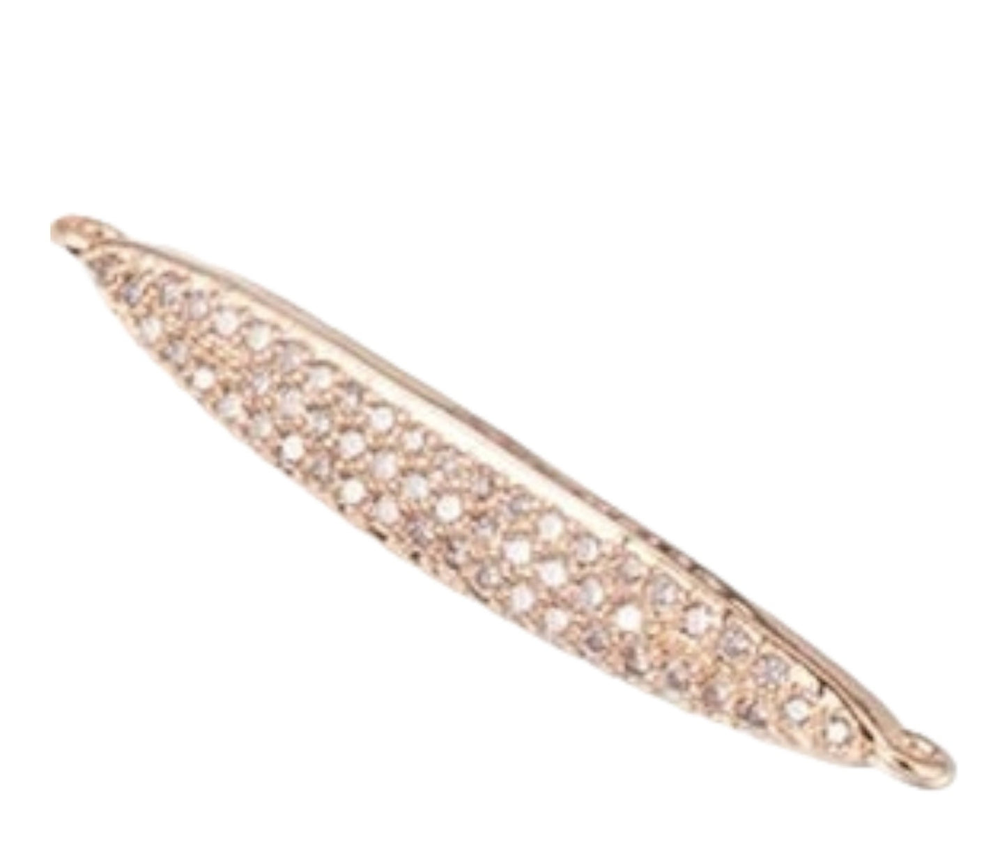 Vacker strass connector länk cubic zirconia -1st - silver