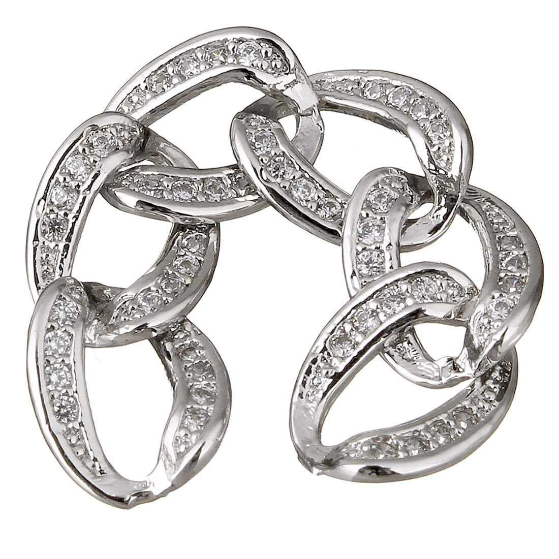 Lyxig kedja connector länk cubic zirconia -1st