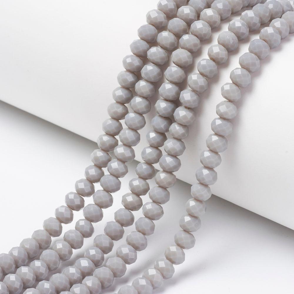 Facetterade abacus 4mm glaspärlor