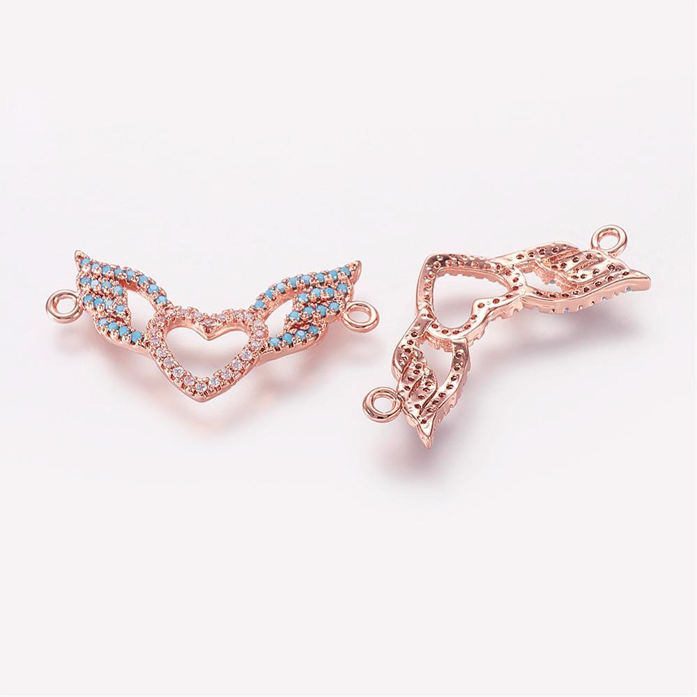 Vacker strass connector länk cubic zirconia -1st