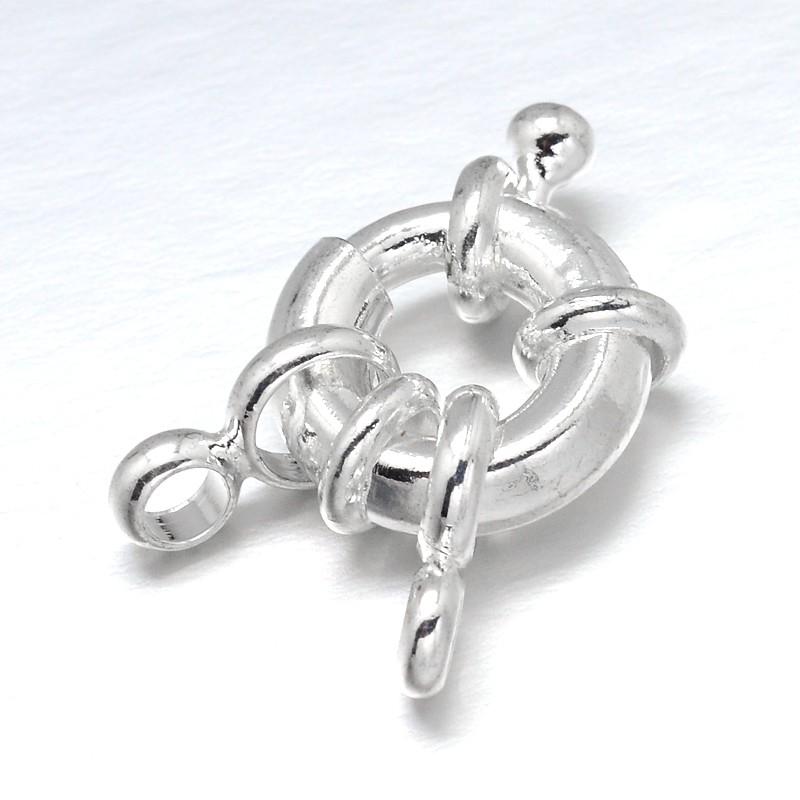 1st Silverfärgat bojlås med hängare - 13mm
