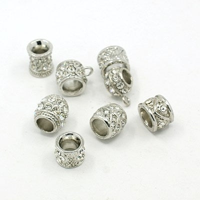 STORPACK ormlänkspärlor berlocker / hängare med strass - 10st