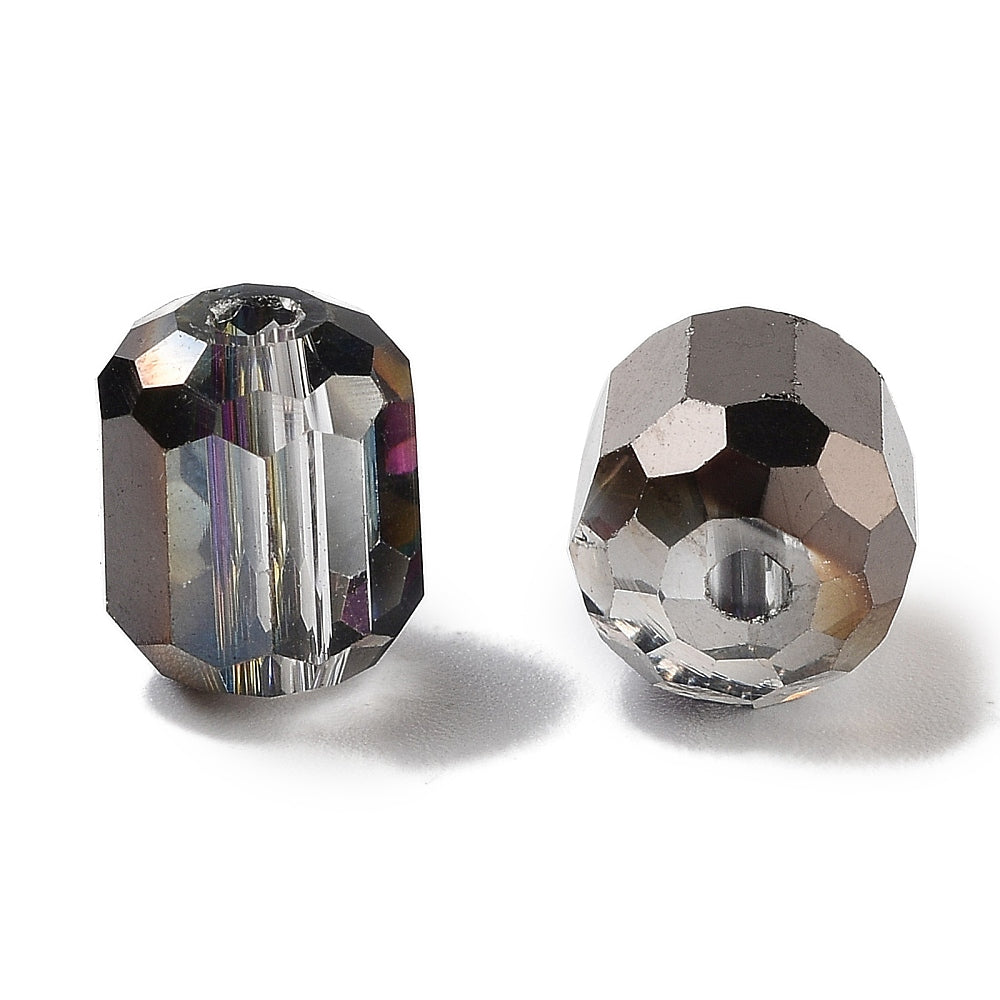 20st Facetterade glaspärlor - svarta kolumnpärlor