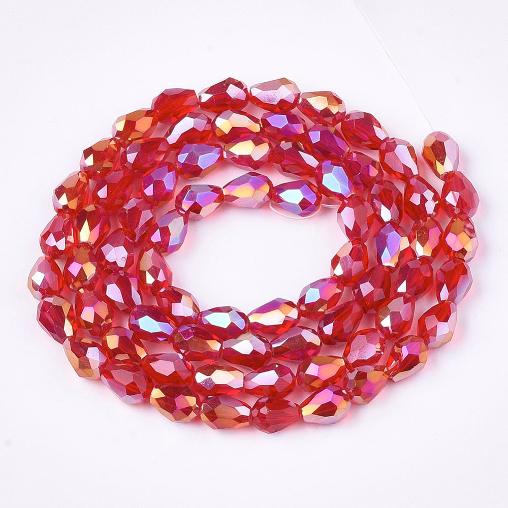 Facetterade glasdroppar 8mm - hel sträng