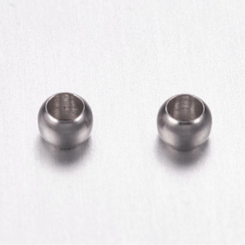 50st klämpärlor i Kirurgiskt stål - 2mm