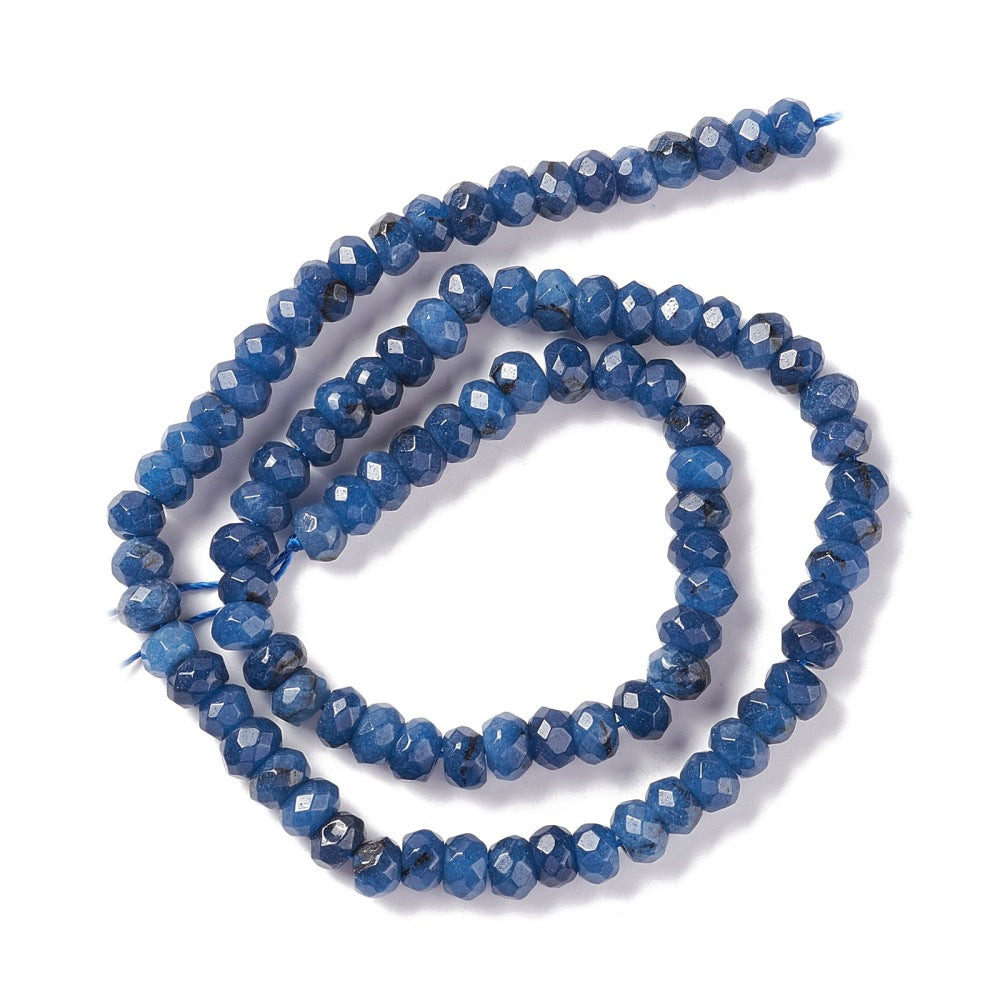 Facetterad abacus rondeller Jaspis 6mm - hel sträng