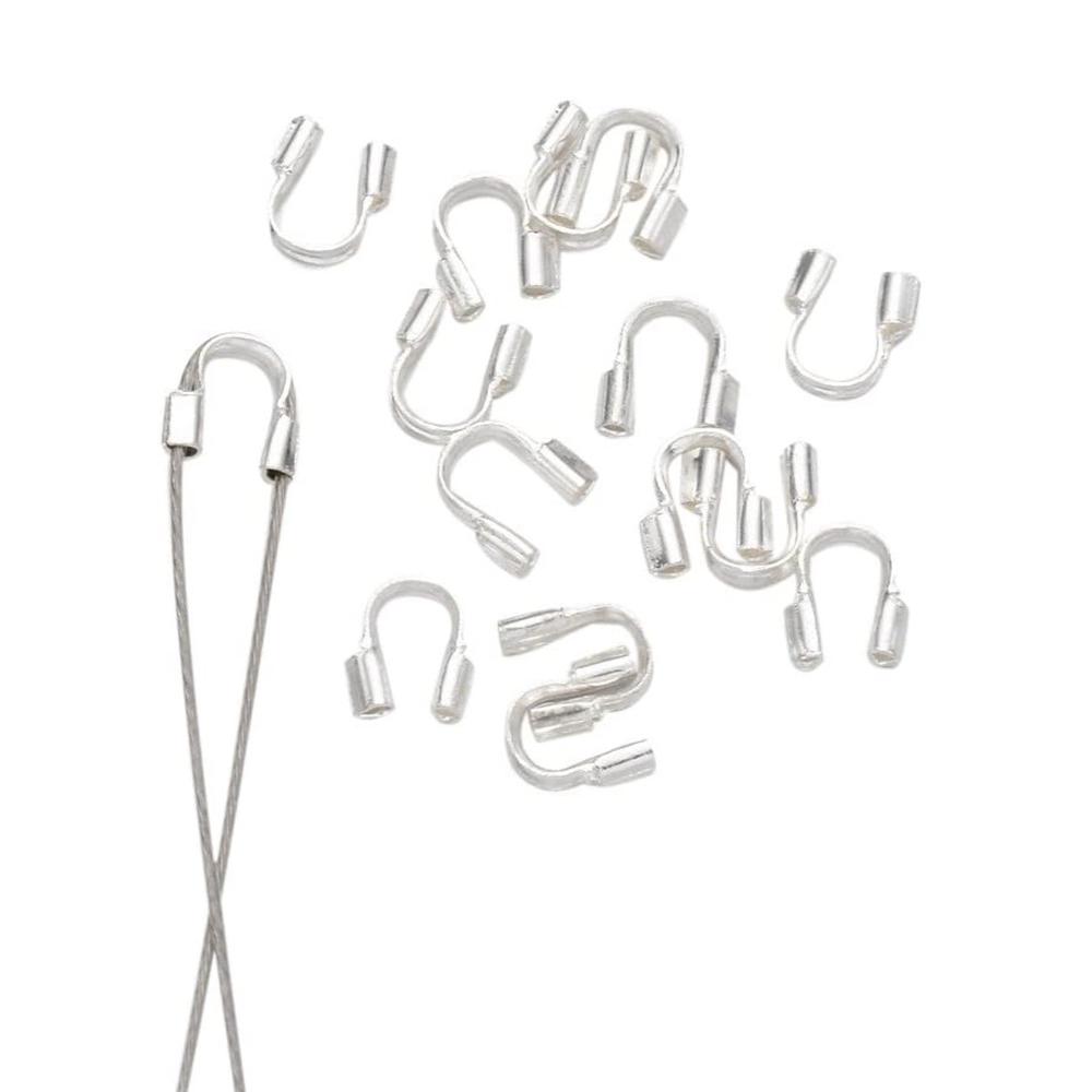 Silverfärgade wire guard wireskydd - 25st