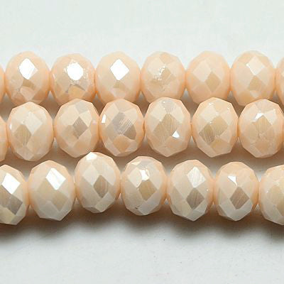 1 sträng facetterade abacus 6mm glaspärlor