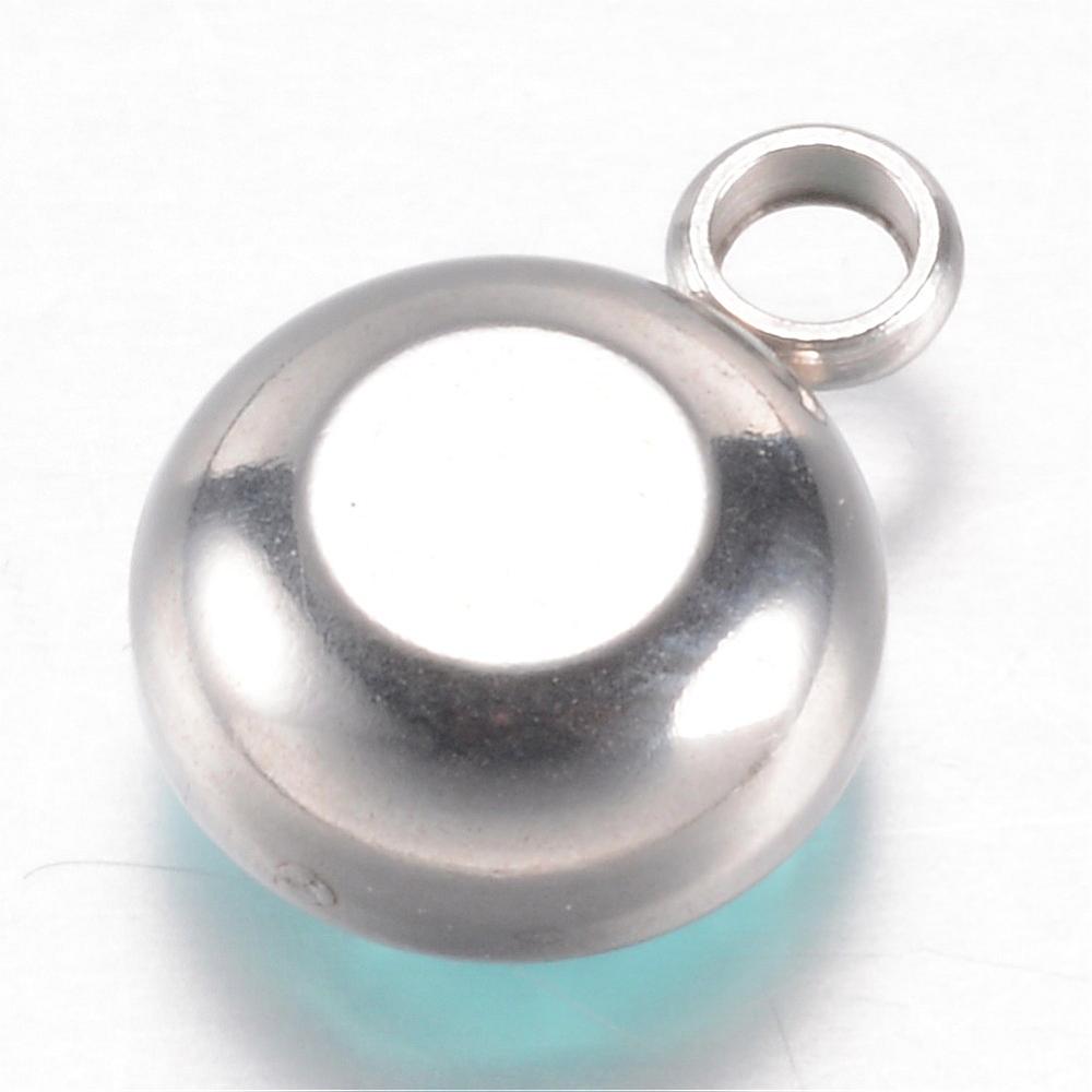 Stor berlock i 304 Rostfritt stål - blå