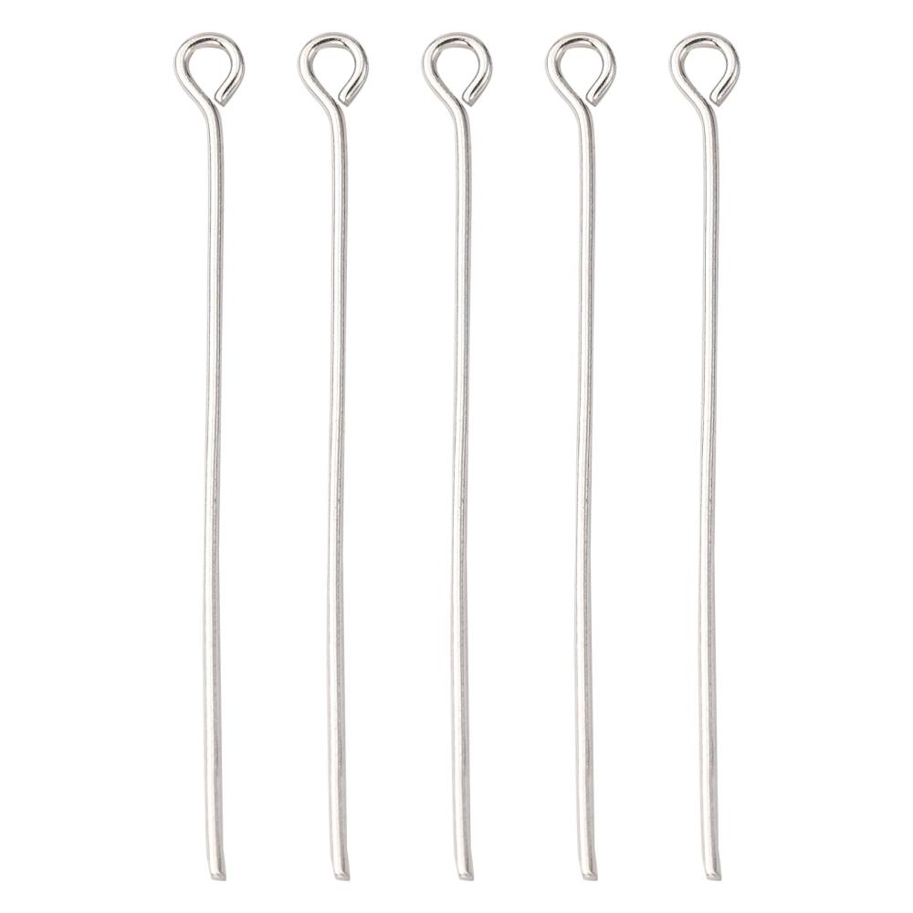 10 gram platinumfärgade öglepinnar - 4cm