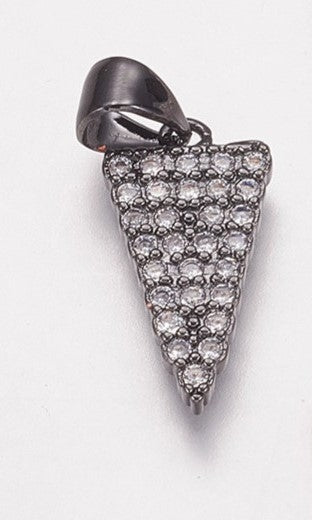 Vacker triangel strass hänge berlock cubic zirconia