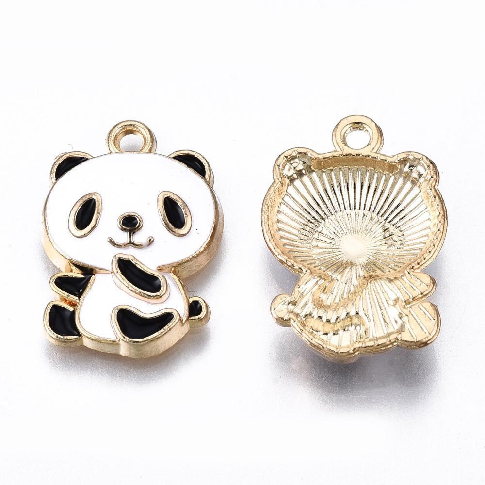 Söt panda - emaljerat hänge berlock
