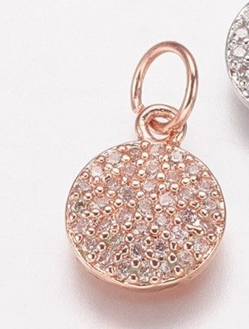 Vackert runt strass hänge berlock cubic zirconia