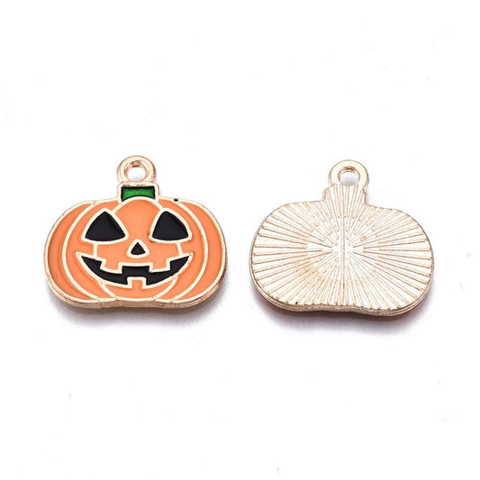 Pumpa Halloween - emaljerat hänge - 1st