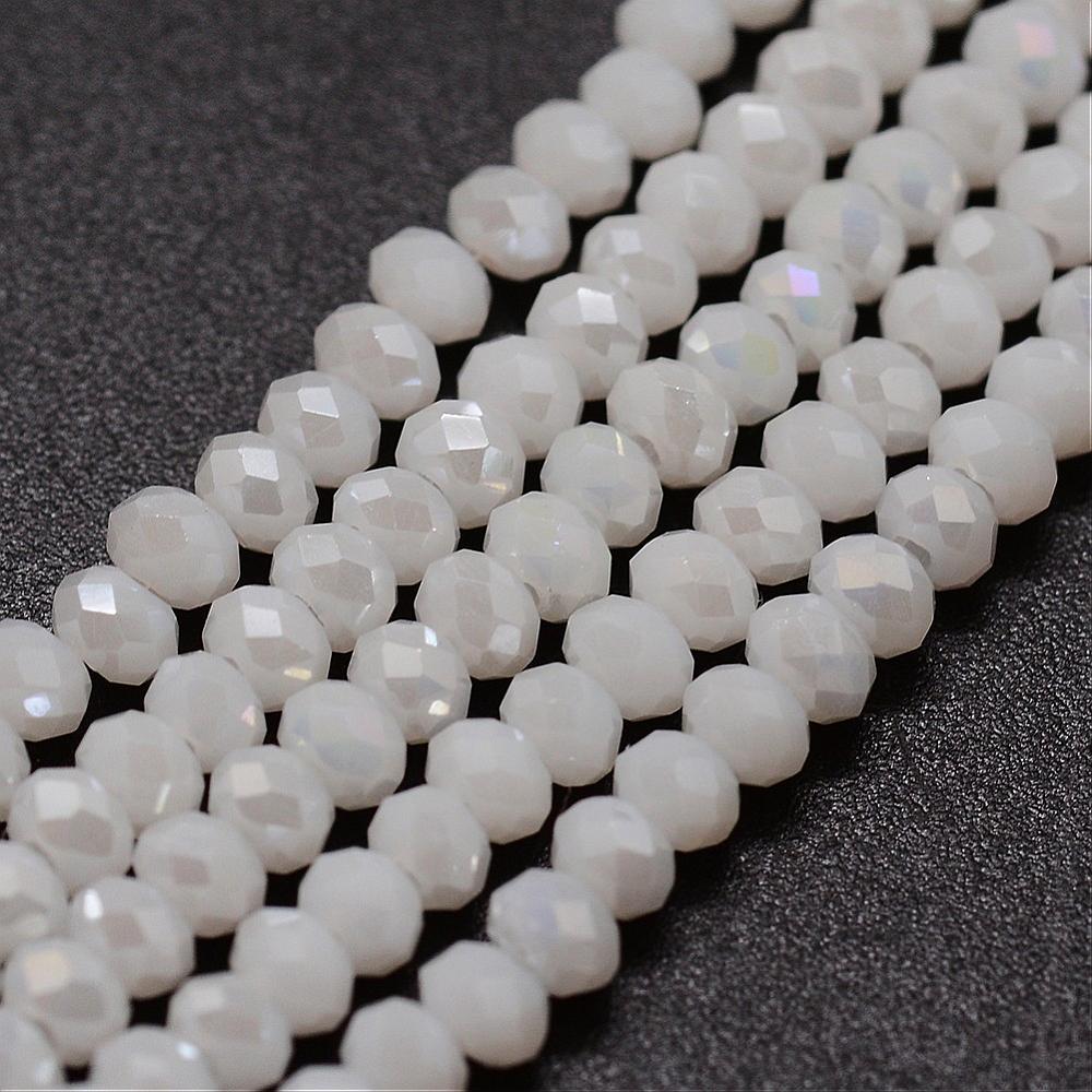 ca 200st facetterade abacus glaspärlor rondeller 2mm