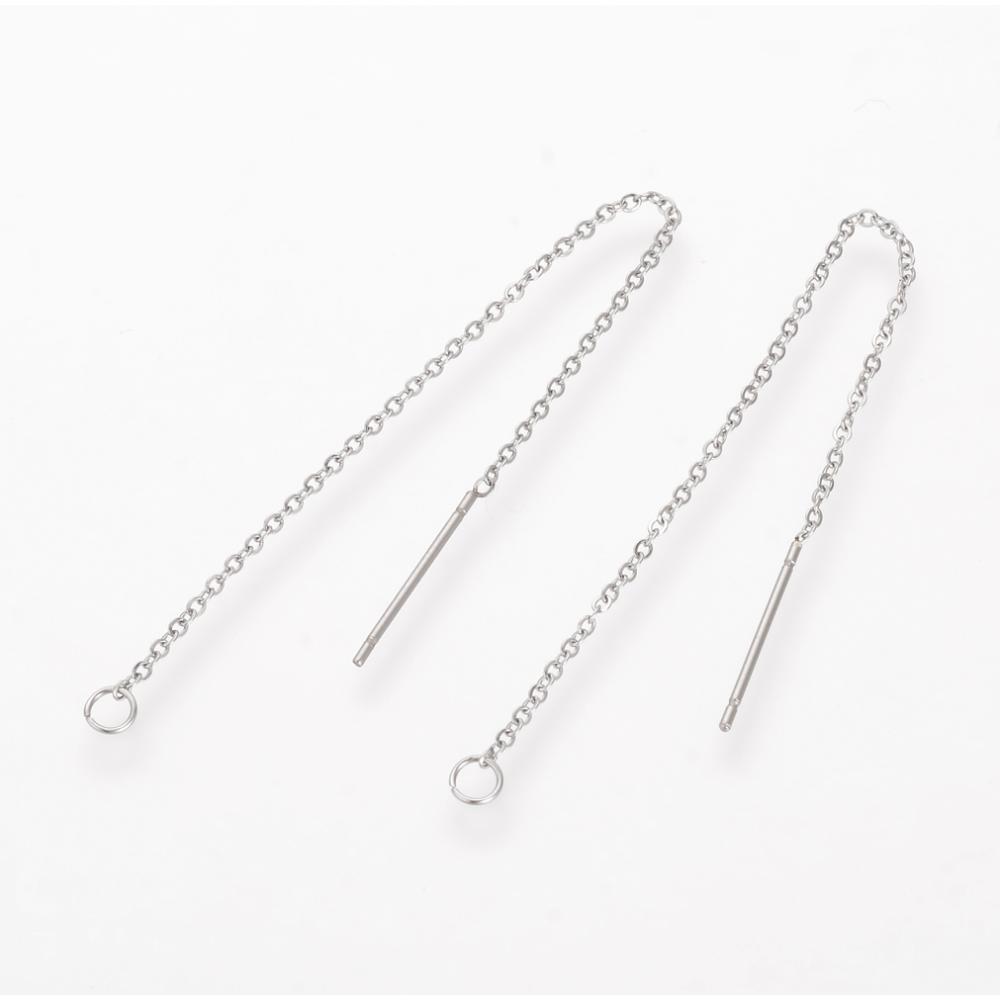 1par Örhängen örontrådar i 304 Rostfritt stål