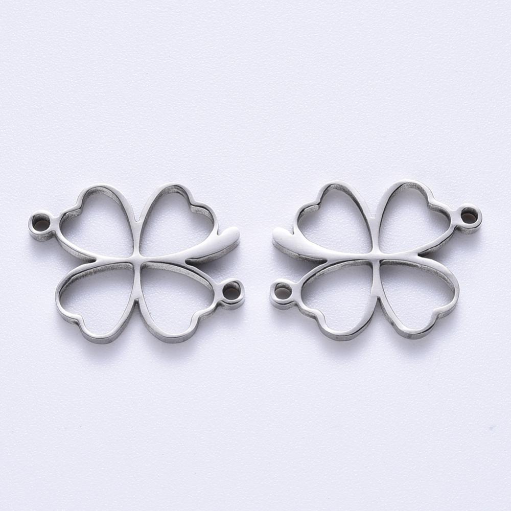 1st fyrklöver länk/connector  i 304 Rostfritt stål - 16mm