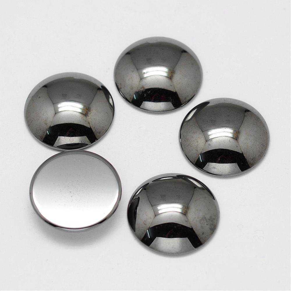 STORPACK! 10st Hematit cabochon -12mm