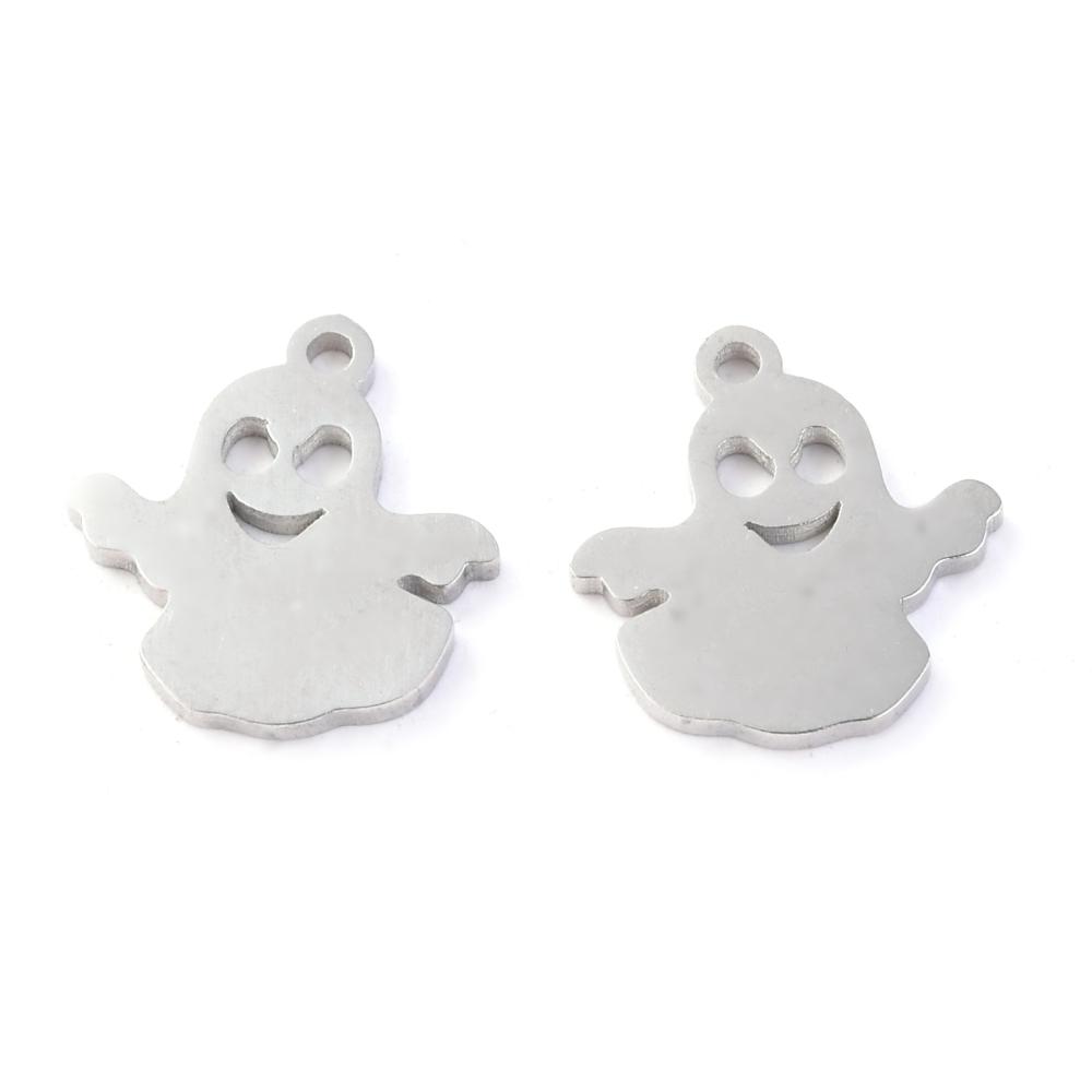 Spöke Halloween - hänge i 304 Rostfritt stål - 1st