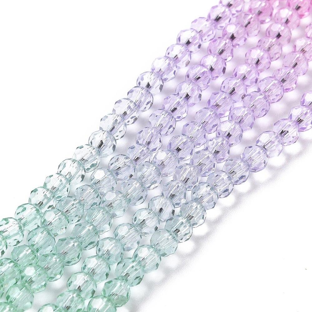 Hel sträng abacus facetterade rondeller 4mm