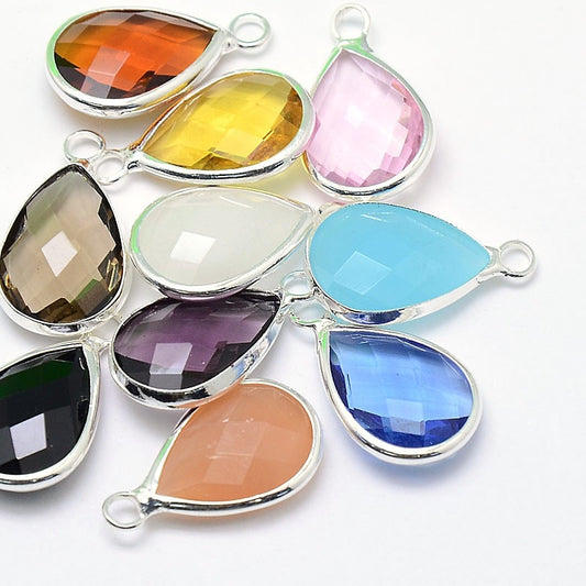 5-pack glasdroppar hängen - 30mm