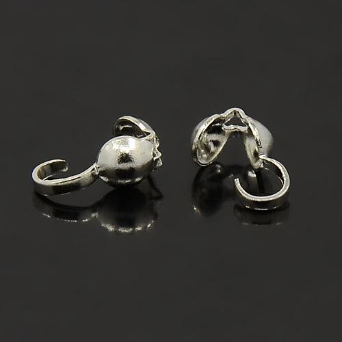 25st knutgömmor med krok silverfärgade 9x3mm