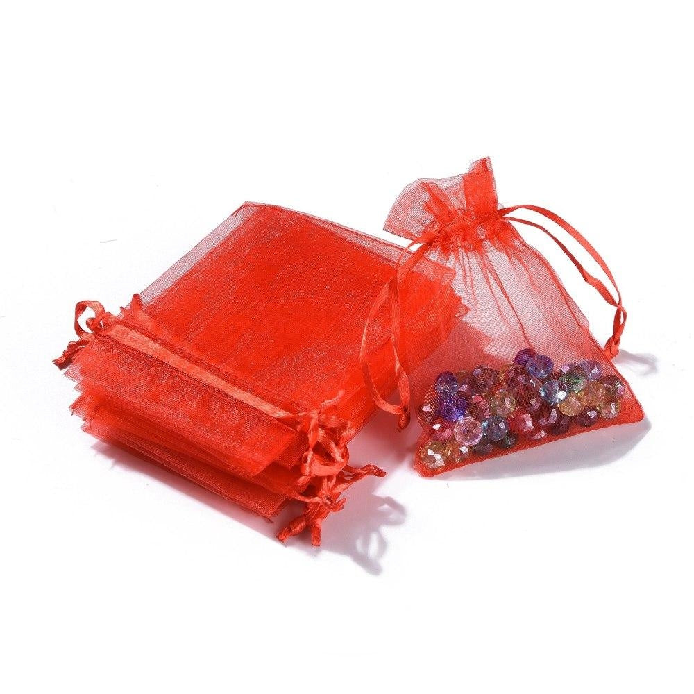10st organza påsar - 9 x 7cm