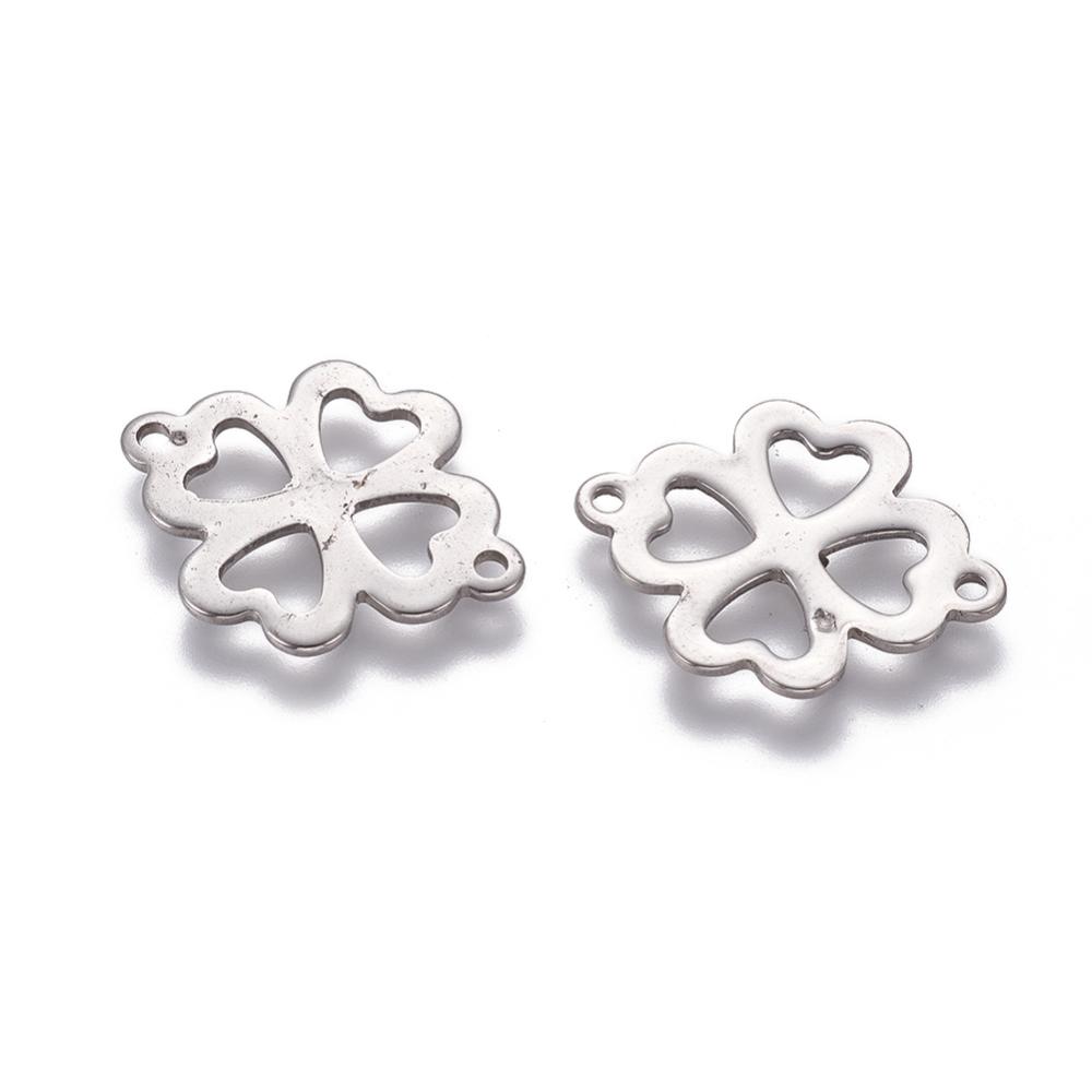 1st fyrklöver länk/connector  i 304 Rostfritt stål - 21mm