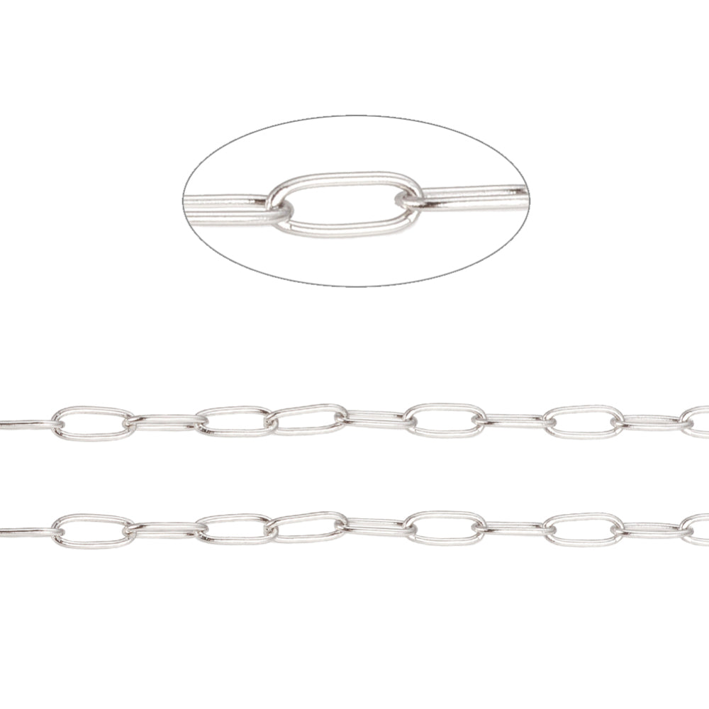 1 meter Kedja Paperclip 304 Rostfritt stål - 4,8mm