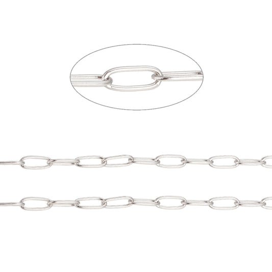 1 meter Kedja Paperclip 304 Rostfritt stål - 4,8mm