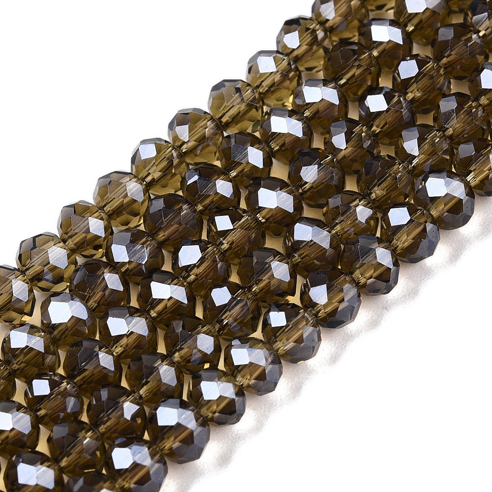 1 sträng facetterade abacus 10mm glaspärlor