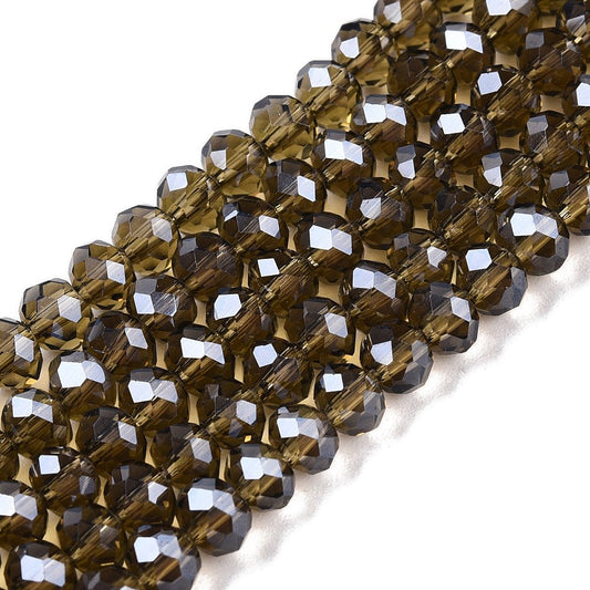 1 sträng facetterade abacus 10mm glaspärlor