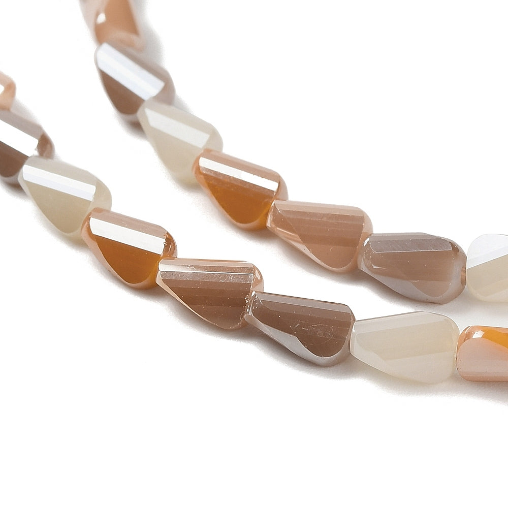 1/2 sträng glaspärlor - tvistade rektanglar