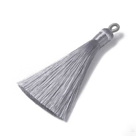 Grå polyester tassel tofs - 80 ~90mm