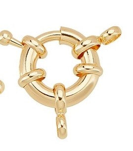 1st guldfärgat bojlås med hängare - 24mm