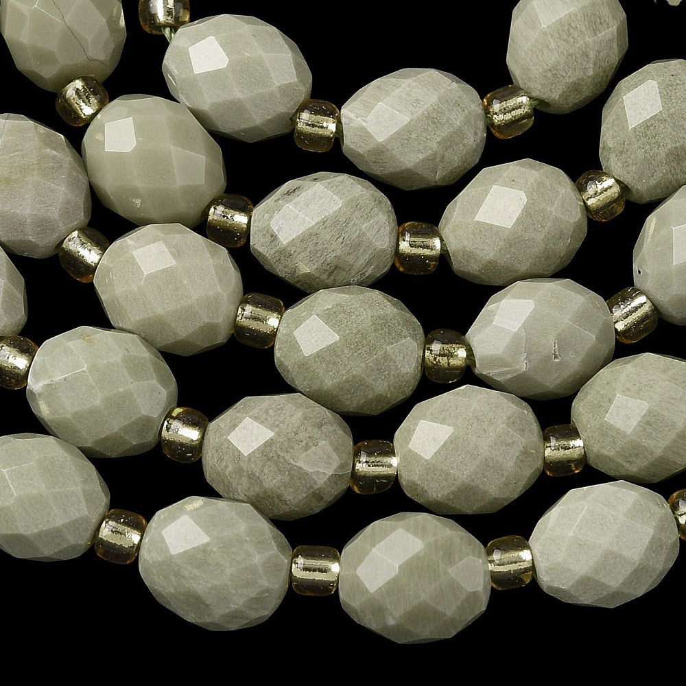 1 sträng facetterad Alashan Jade - 8mm